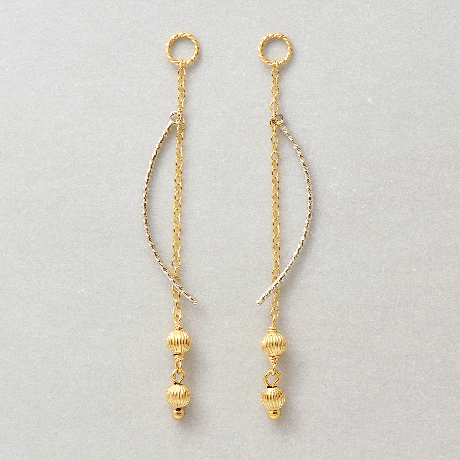 [Palette] Gold Filled Sparkly Bicolor Charms - Product Image