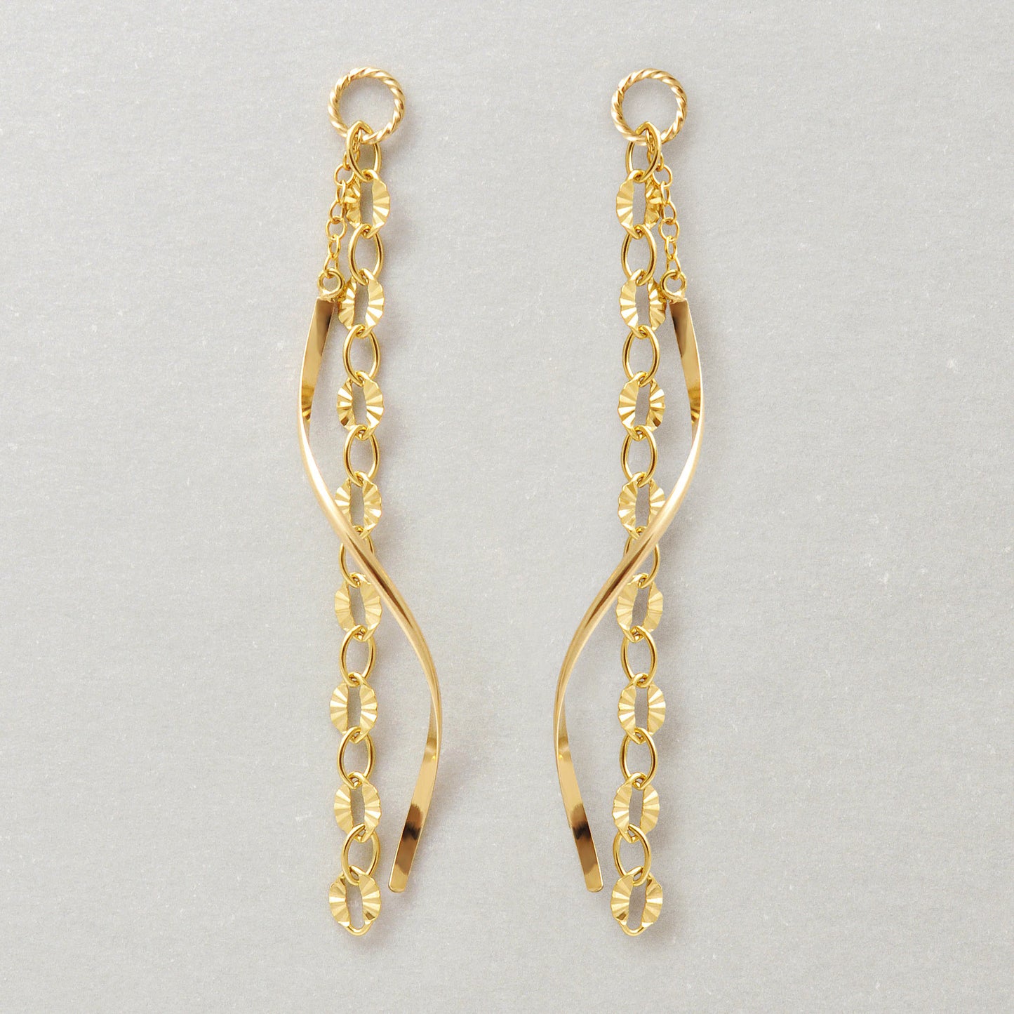 [Palette] Gold Filled Twisted Sparkly Charms - Product Image