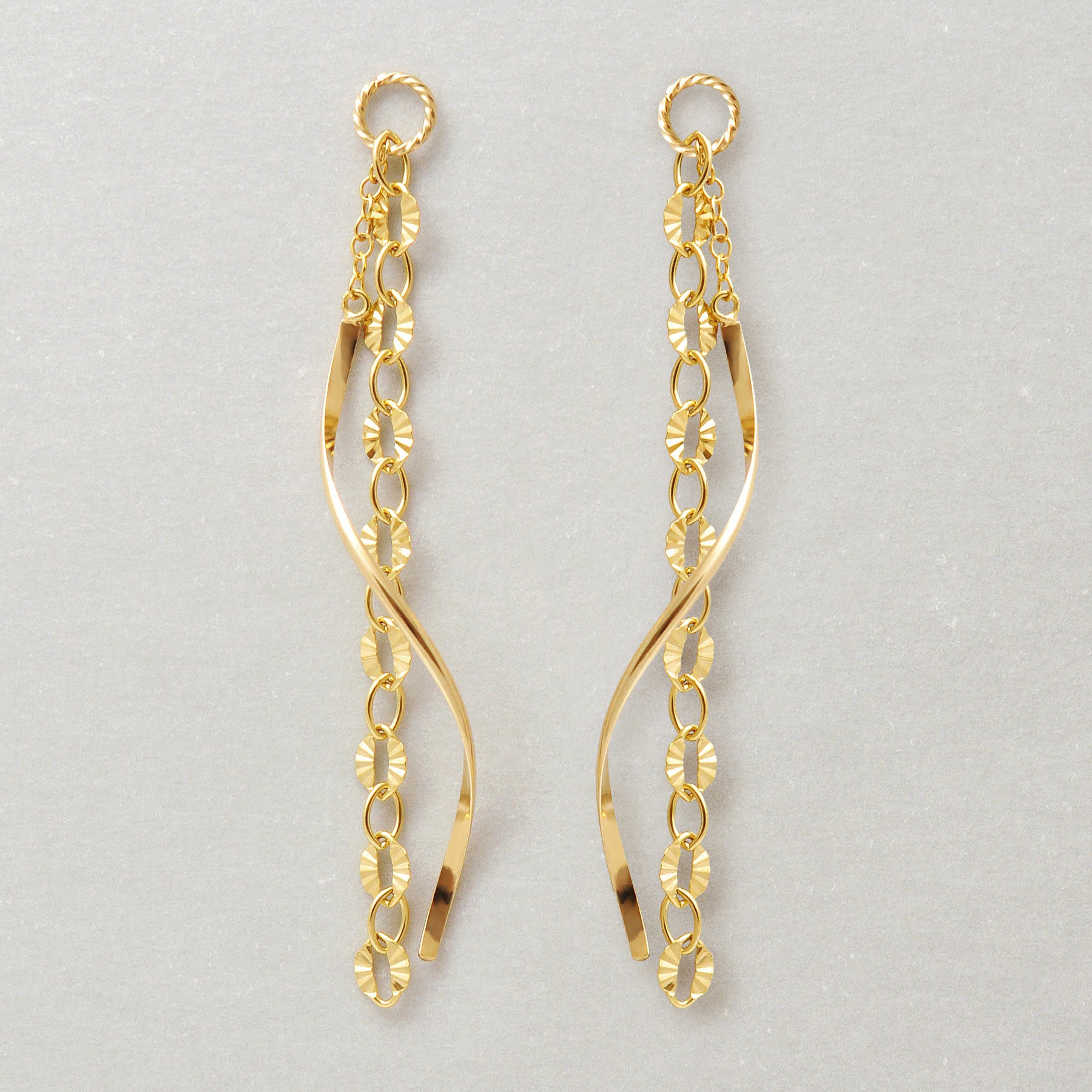 [Palette] Gold Filled Twisted Sparkly Charms - Product Image