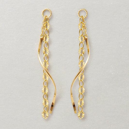 [Palette] Gold Filled Twisted Sparkly Charms - Product Image