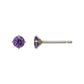 [Second Earrings] Platinum Purple Cubic Zirconia Earrings - Product Image