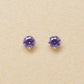 [Second Earrings] Platinum Purple Cubic Zirconia Earrings - Product Image