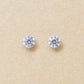 [Second Earrings] Platinum Lavender Cubic Zirconia Earrings - Product Image