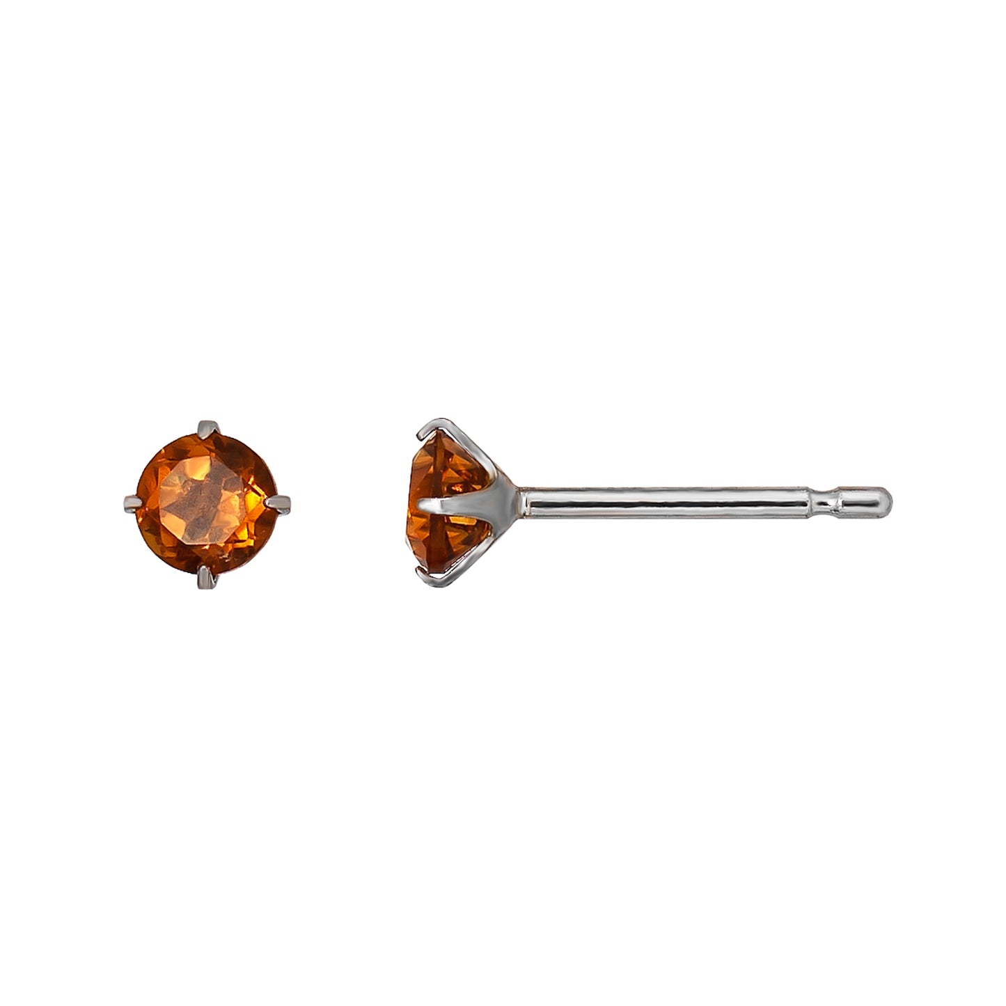 [Second Earrings] Platinum Citrine Earrings - Product Image