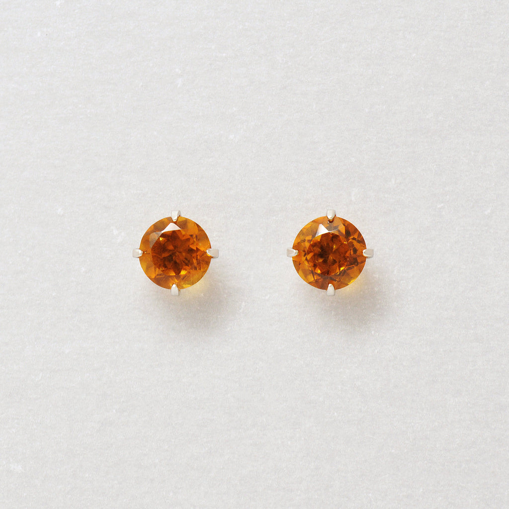 [Second Earrings] Platinum Citrine Earrings - Product Image