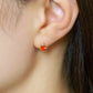 [Solo Earring] 18K/10K Apple Single Earring (Yellow Gold) - Model Image