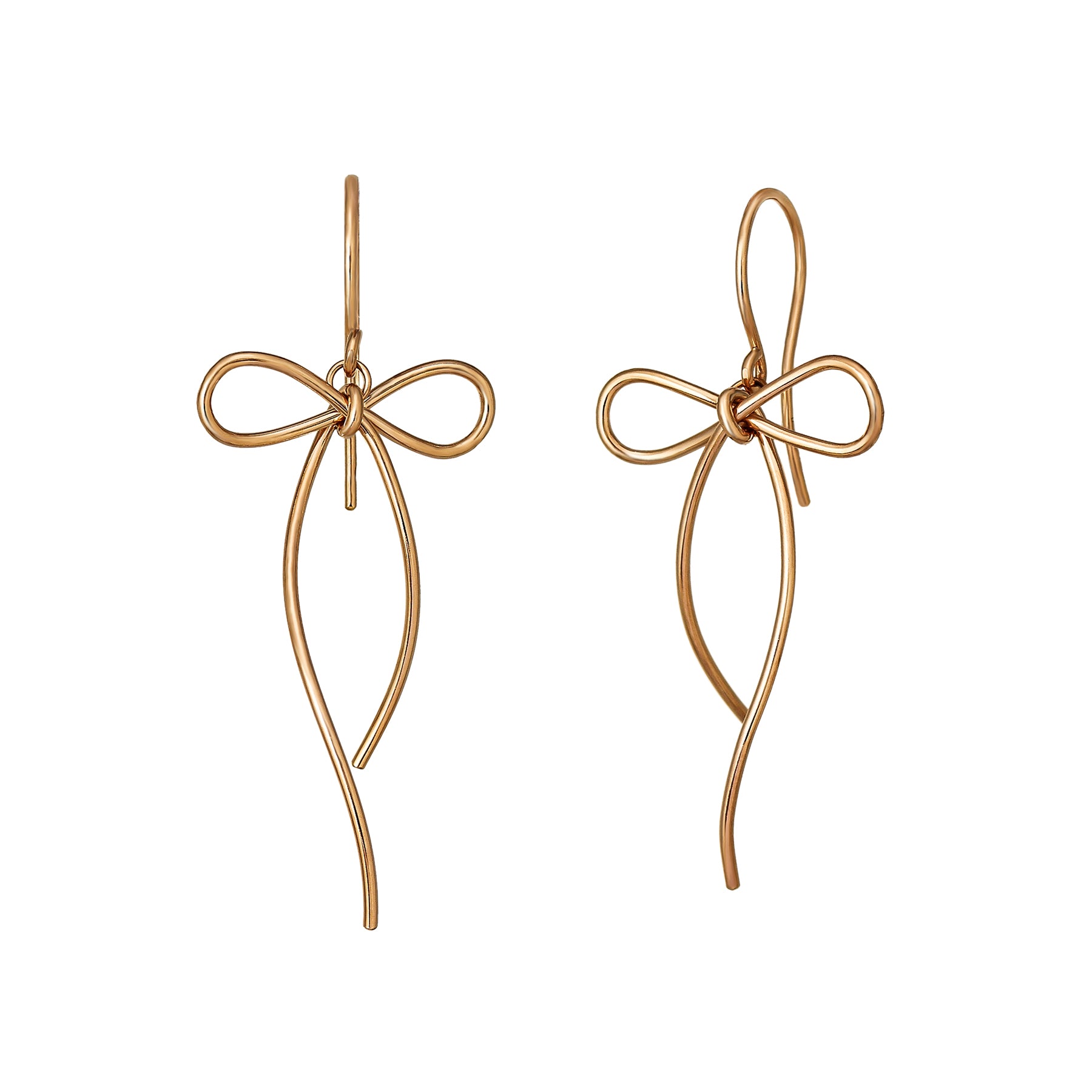 Gold Filled Ribbon Wire Earrings - Product Image