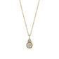 10K Moissanite Milgrain Shining Necklace (Yellow Gold) - Product Image