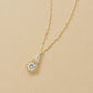 10K Moissanite Milgrain Shining Necklace (Yellow Gold) - Product Image