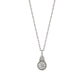 10K Moissanite Milgrain Shining Necklace (White Gold) - Product Image