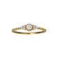 10K Moissanite Milgrain Shining Ring (Yellow Gold) - Product Image