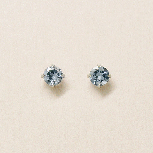 [Second Earrings] Platinum Grey Spinel Earrings - Product Image