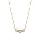 10K Moissanite Trilogy Necklace (Yellow Gold) - Product Image