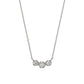 10K Moissanite Trilogy Necklace (White Gold) - Product Image