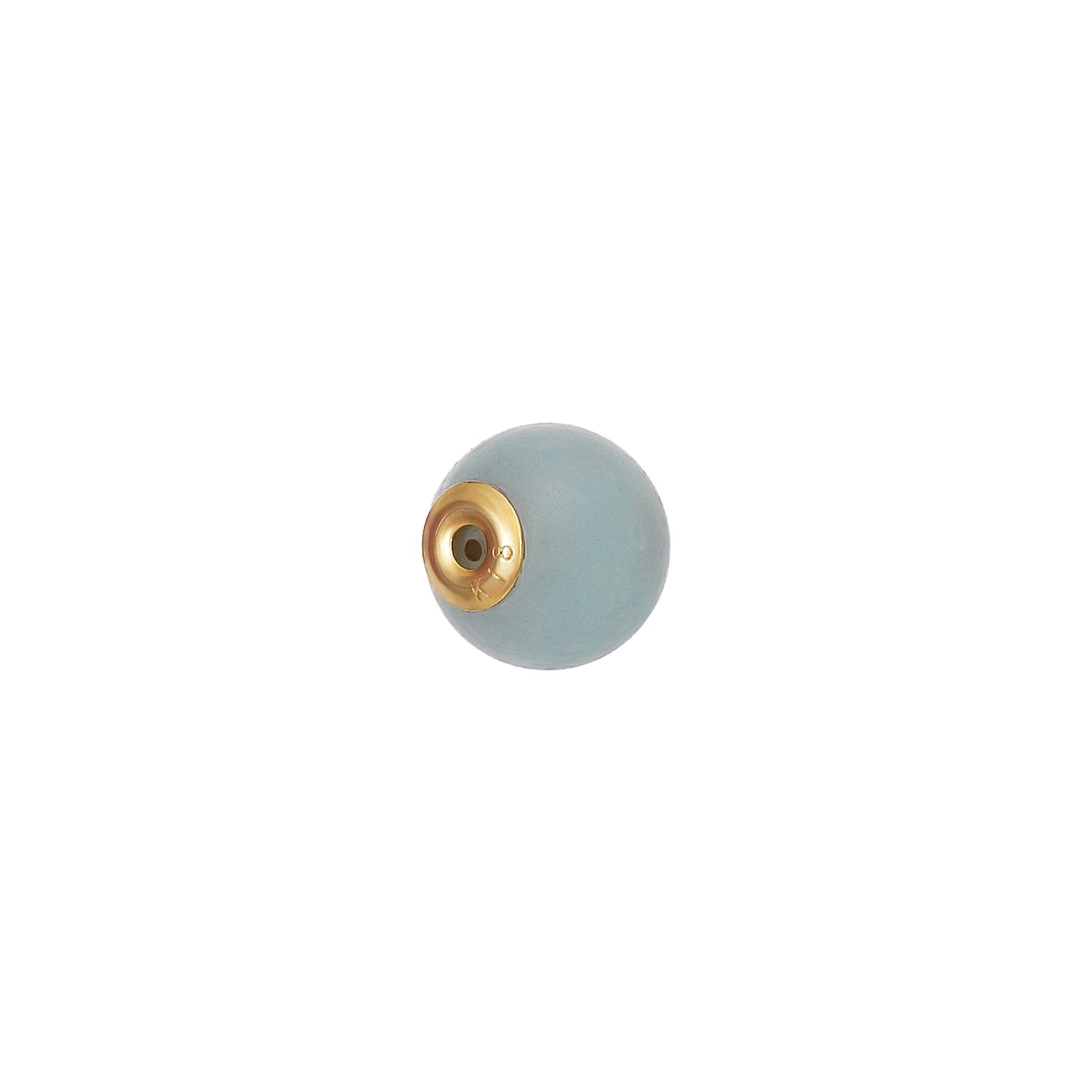 18K Gold Ball Earring Back (Amazonite) - Product Image