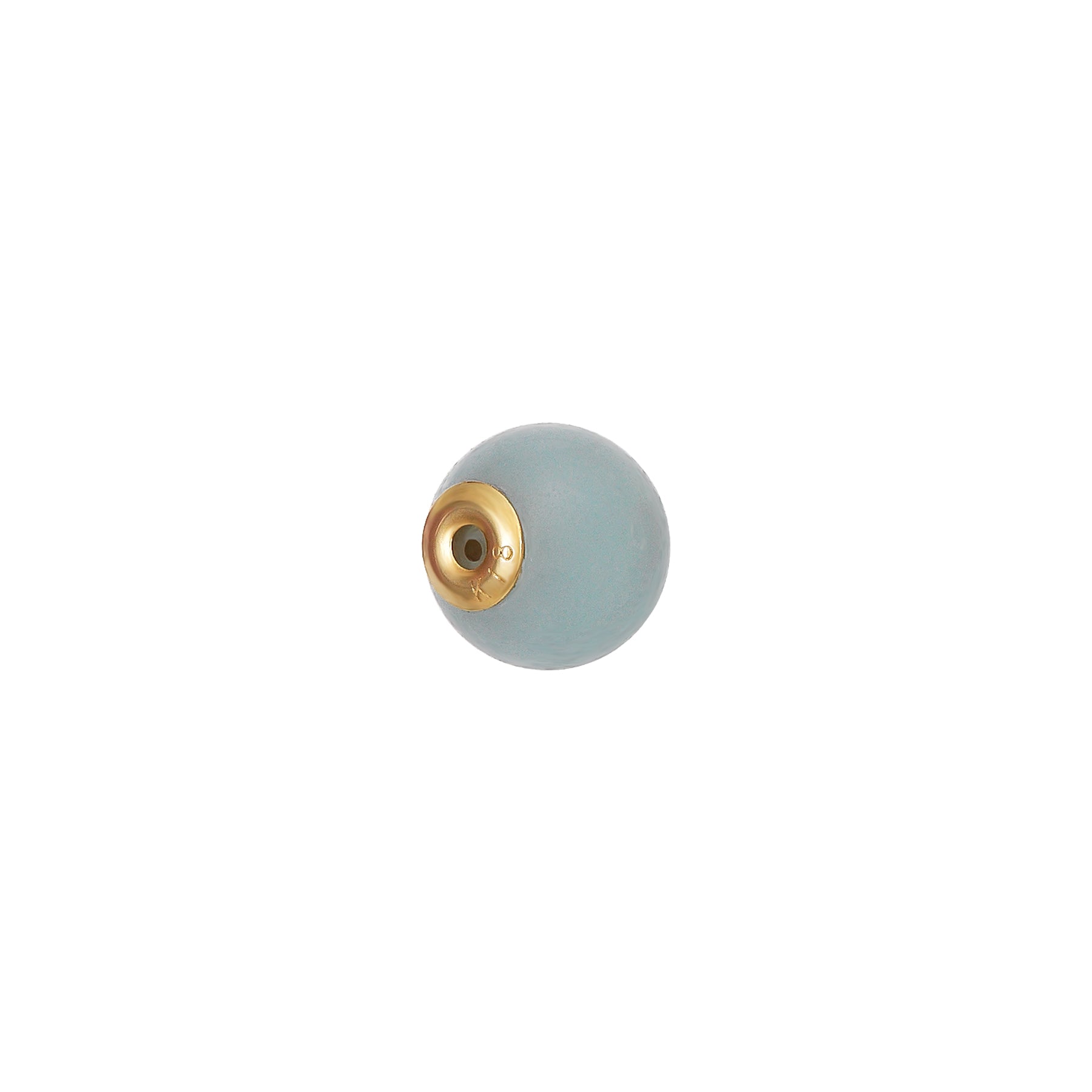 18K Gold Ball Earring Back (Amazonite) - Product Image