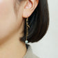 18K Gold Ball Earring Back (Amazonite) - Model Image