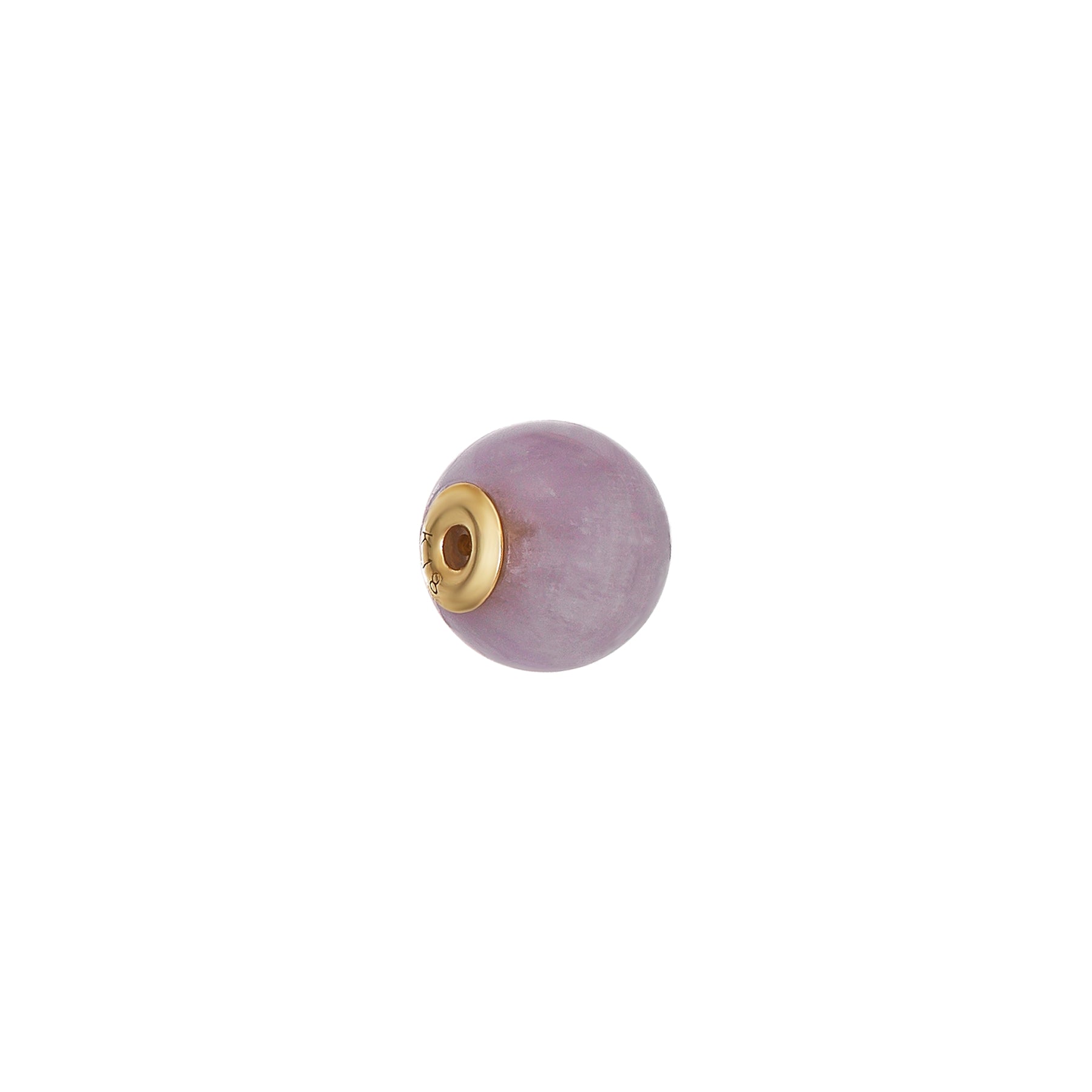 18K Gold Ball Earring Back (Lavender Amethyst) - Product Image