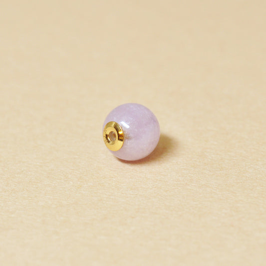 18K Gold Ball Earring Back (Lavender Amethyst) - Product Image