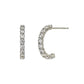 14K/10K Moissanite Melee Crescent Earrings (White Gold) - Product Image