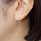 14K/10K Diamond Twist Swinging Earrings (White Gold) - Model Image