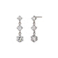 10K Gradation Dangle Earrings (White Gold) - Product Image