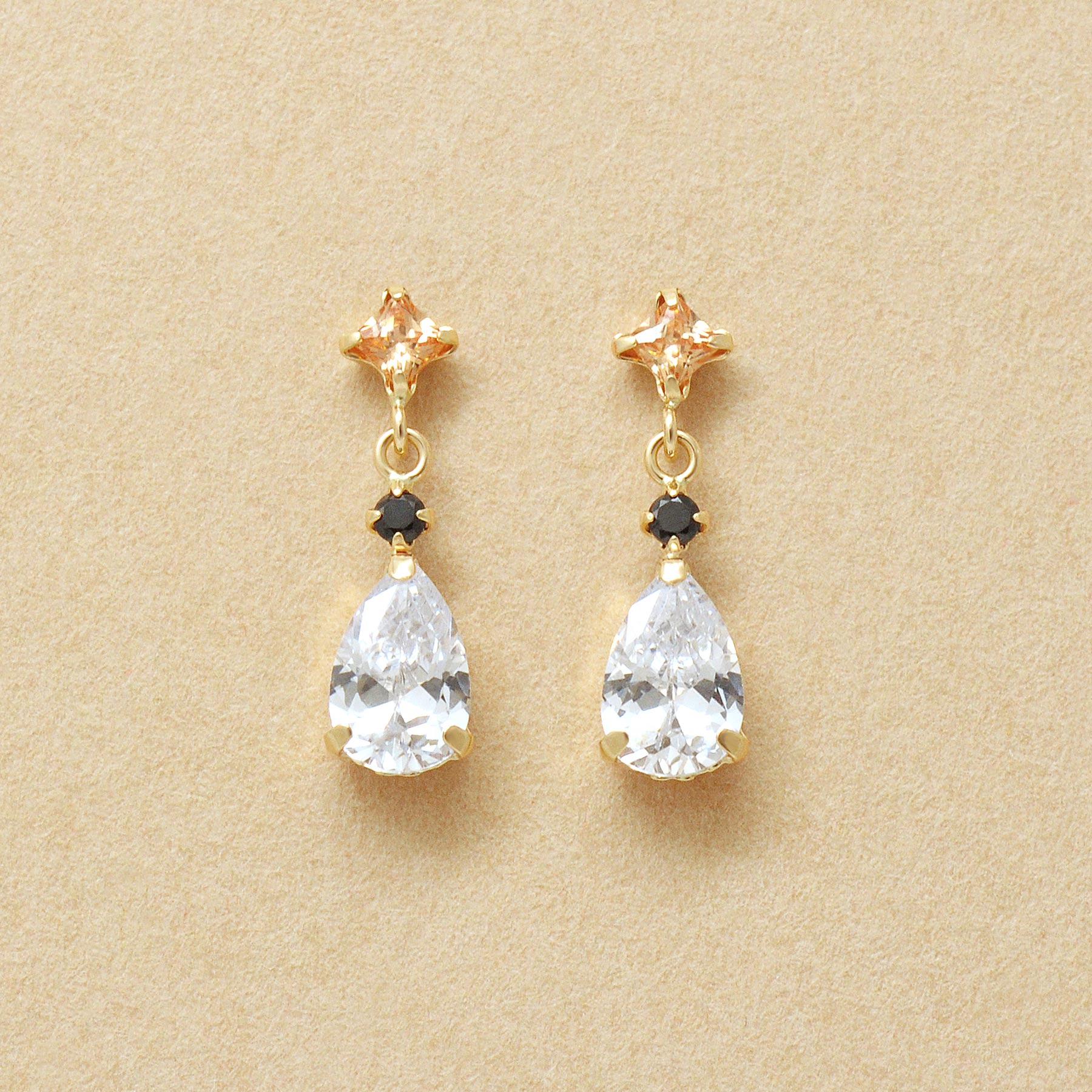 10K Drop Swinging Earrings (Yellow Gold) - Product Image