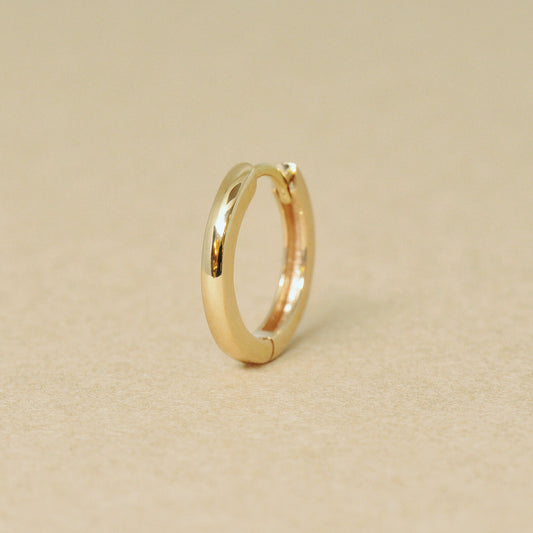 [Solo Earring] 14K/10K Huggie Hoop Single Earring (Small) (Yellow Gold) - Product Image