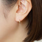 [Solo Earring] 14K/10K Huggie Hoop Single Earring (Small) (Yellow Gold) - Model Image