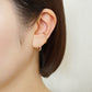 [Solo Earring] 14K/10K Diamond Huggie Hoop Single Earring (Small) (Yellow Gold) - Model Image