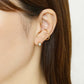 [Solo Earring] 18K/10K Sea Turtle Single Earring (Yellow Gold) - Model Image