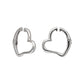 925 Sterling Silver Heart Clip-On Earrings - Product Image