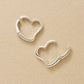 925 Sterling Silver Heart Clip-On Earrings - Product Image