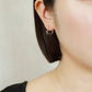 925 Sterling Silver Heart Clip-On Earrings - Model Image