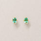 [Second Earrings] 18K Emerald Oval Earrings (Yellow Gold) - Product Image