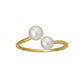 10K Pearl Open Ring (Yellow Gold) - Product Image