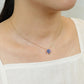 [Birth Flower Jewelry] September Gentian Necklace - Model Image