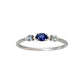 10K Blue Multi-Color Ring (White Gold) - Product Image