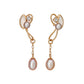 [Airy Clip-On Earrings] 10K Freshwater Pearl Swinging Earrings (Rose Gold) - Product Image