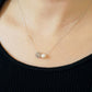 [Pannier] 10K Akoya Pearl Flower Pattern Necklace (White Gold) - Model Image