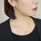 [Pannier] 18K/10K Akoya Pearl Flower Pattern Earrings (Yellow Gold) - Model Image