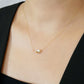 10K Freshwater Pearl Twisted Line Necklace (Yellow Gold) - Model Image