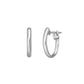 14K/10K Mini Hoop Earrings (White Gold) - Product Image