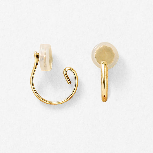 [Palette] 10K Yellow Gold Airy Clip-On Base Earrings - Product Image