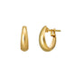 18K/10K Chunky Mini Hoop Earrings (Yellow Gold) - Product Image