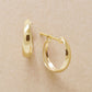 18K/10K Chunky Hoop Earrings (Yellow Gold) - Product Image