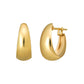 18K/10K Chunky Hoop Earrings (Yellow Gold) - Product Image