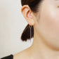 [Palette] 18K/10K Twisted Base Earrings (Small) (Yellow Gold) - Model Image