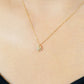 18K Diamond Gradation Sparkle Design Necklace (Yellow Gold) - Model Image