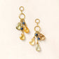 [Palette] 10K Multicolor Zircon Dew Drop Charms (Yellow Gold) - Product Image